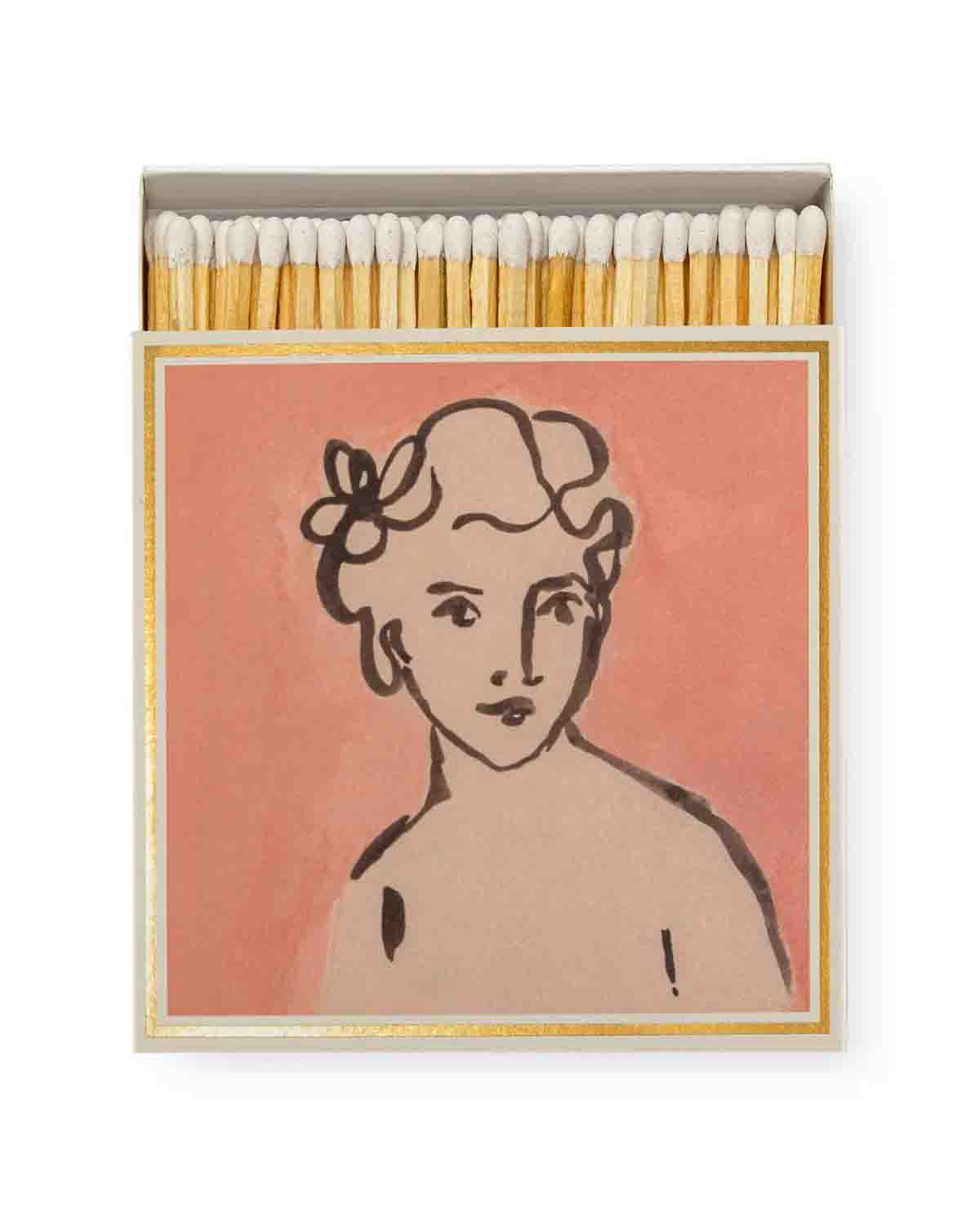 Archivist tændstikker - Woman with flower