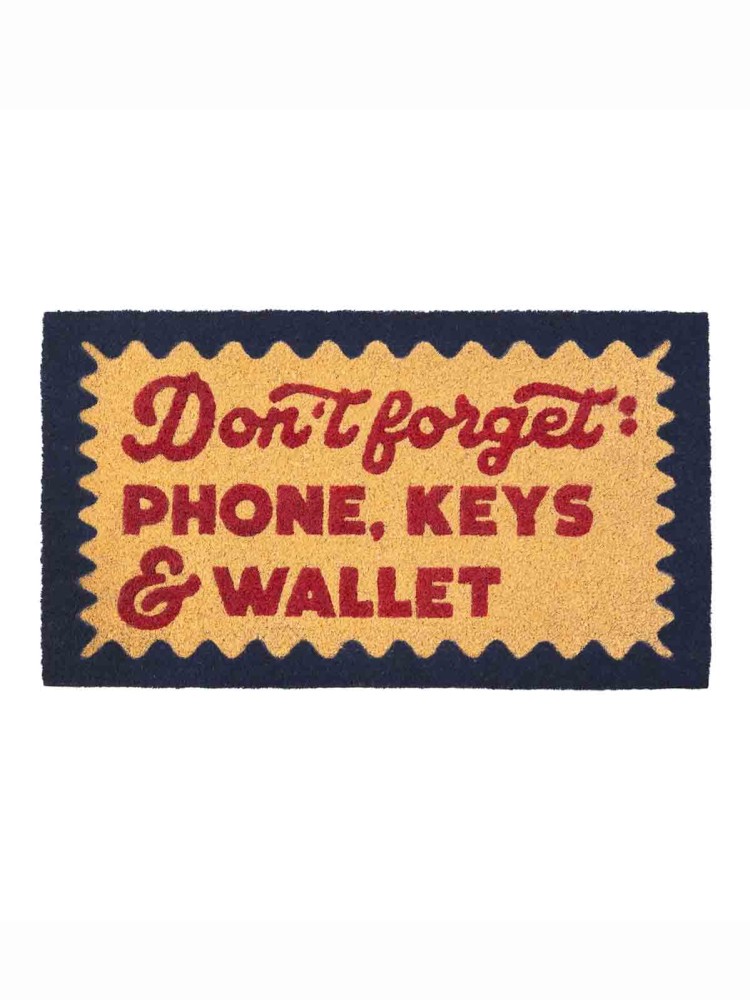 Dørmåtte 40 x 70 cm - Don't forget phone, keys and wallet - Billede 2
