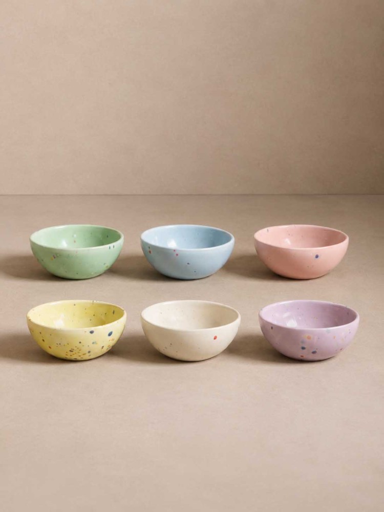 Soya skål (7 x 3 cm) "confetti" - flere farver