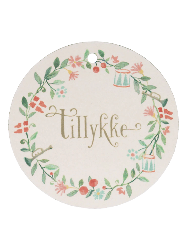 Gavemærke (15 stk) rund - Tillykke