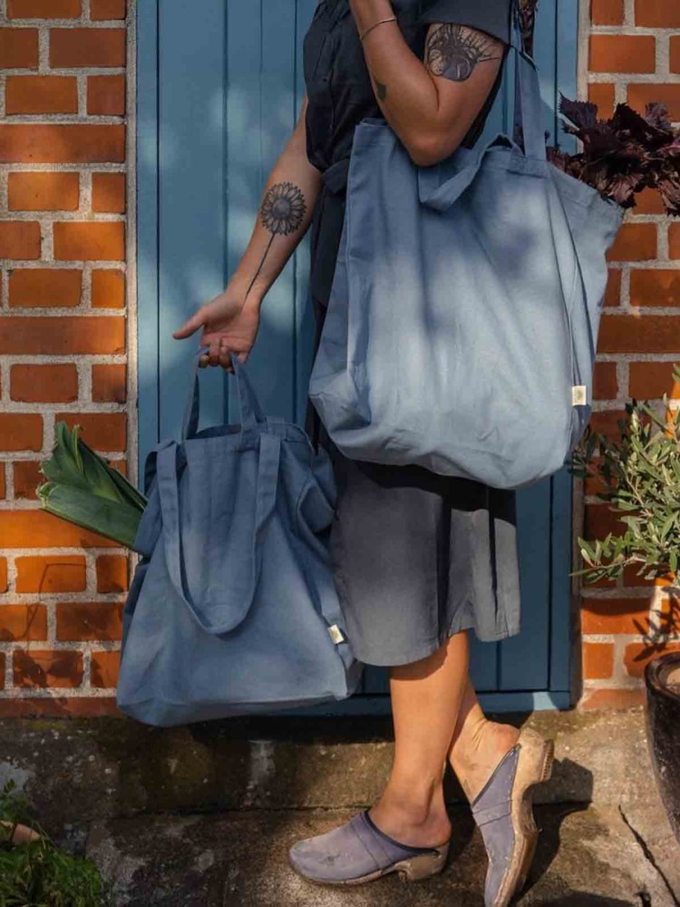 Canvas "Totebag" (40 x 37 cm) - Støvet blå - Billede 2