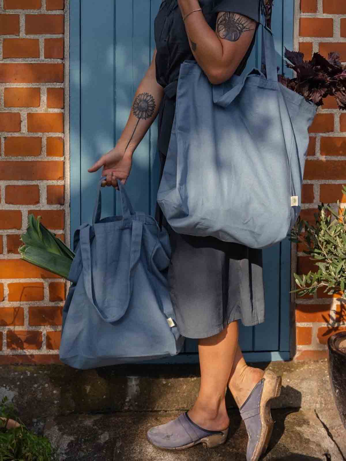 Alternative view of Canvas "Totebag" (40 x 37 cm) - Støvet blå