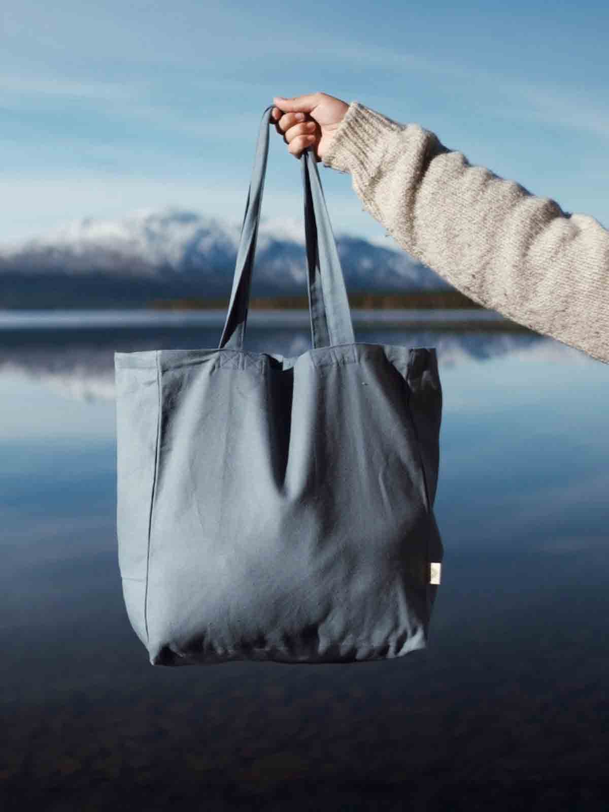 Canvas "Totebag" (40 x 37 cm) - Støvet blå