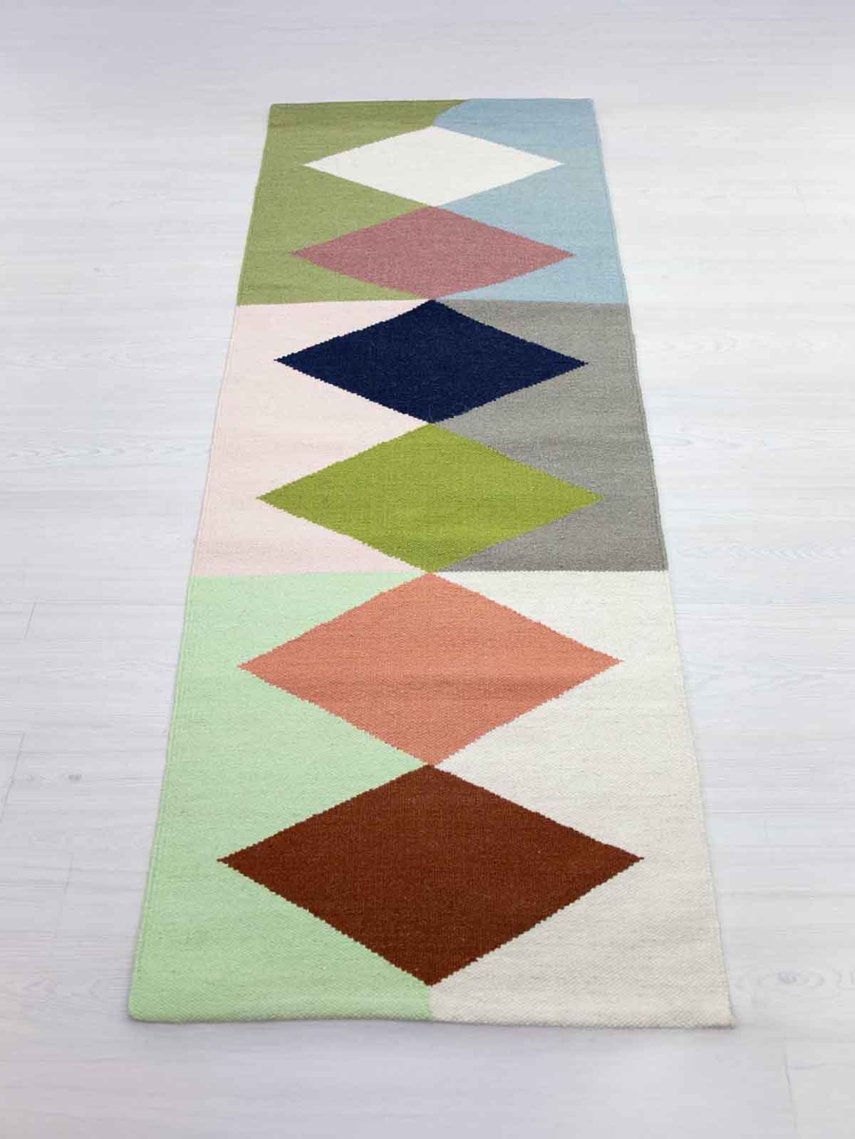 Håndvævet gulvtæppe "MEETA" - 70 x 165 cm