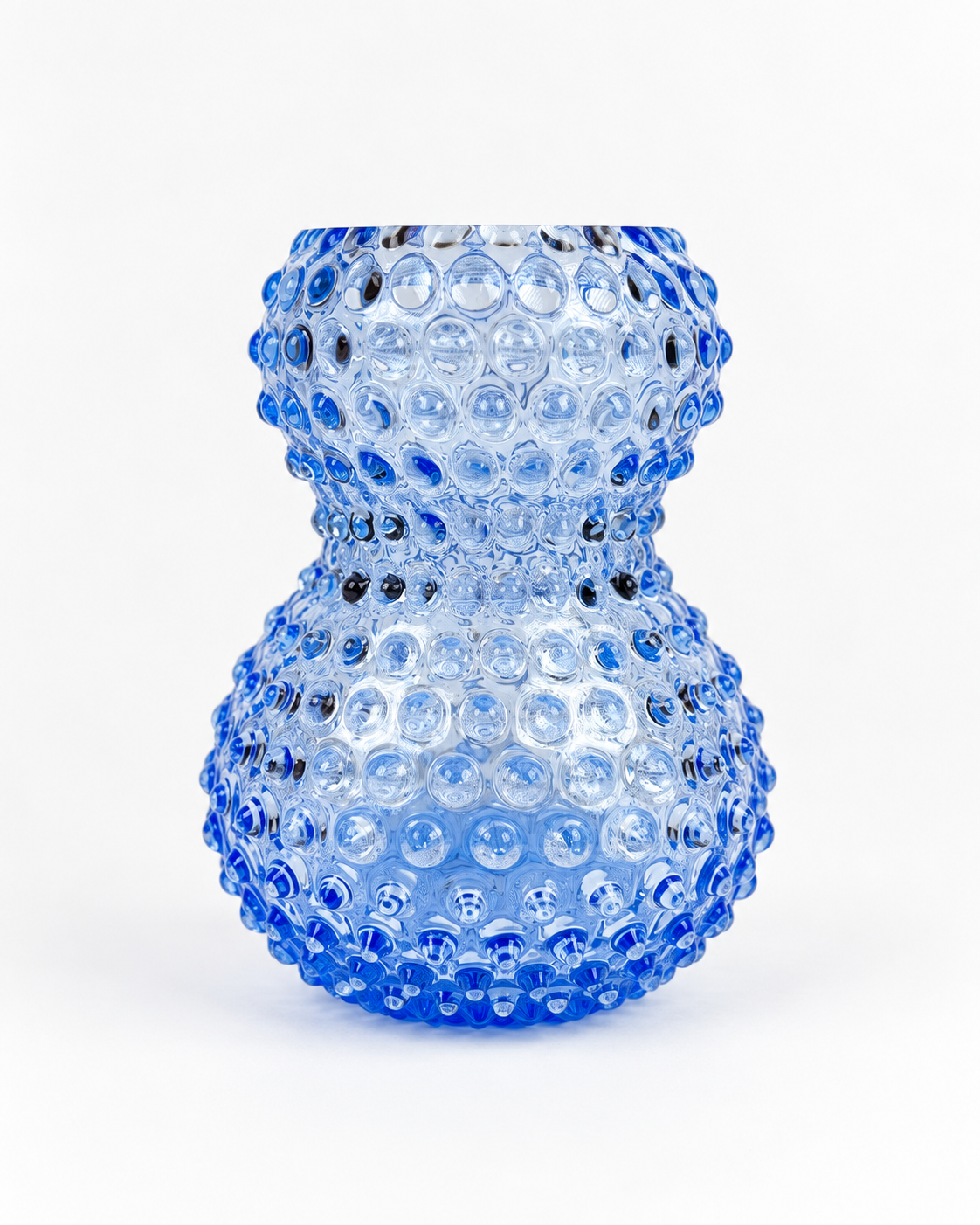 Alternative view of Stor Birdie vase (20 cm) i pindsvineglas - Lyseblå