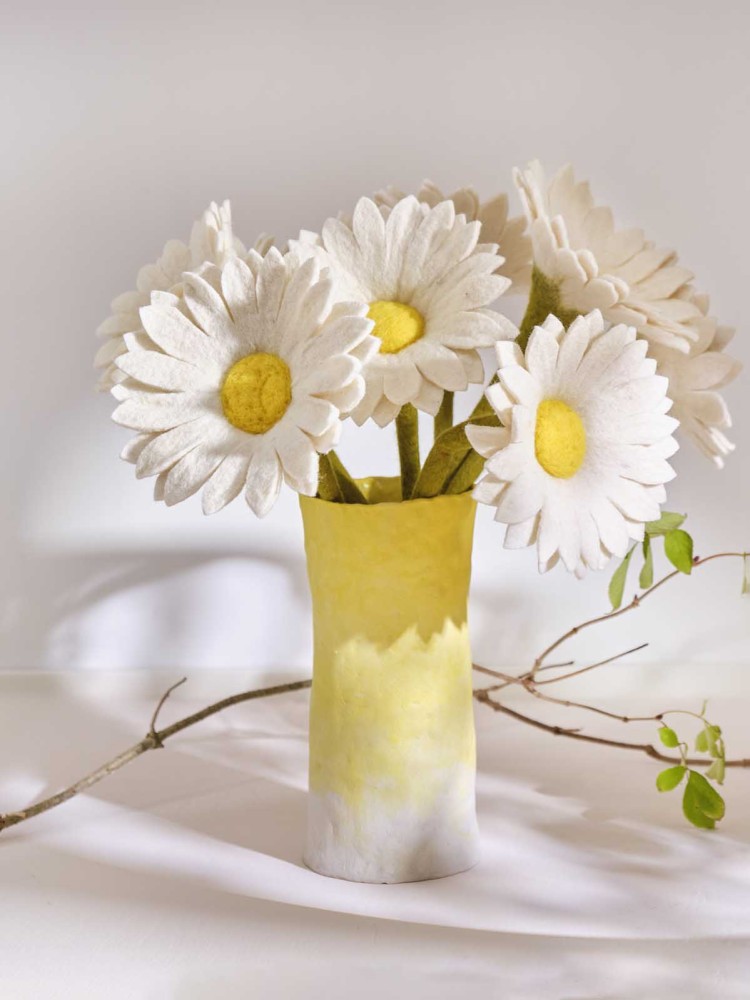 Filtet "endless flower" - Stor Solsikke (hvid) - Billede 2