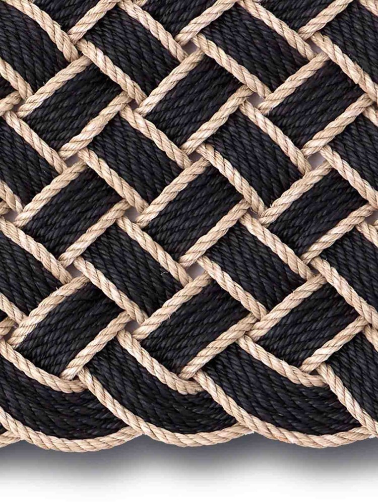 Udendørs Dørmåtte "Lovers knot" 45x75 - Sort og creme - Billede 3
