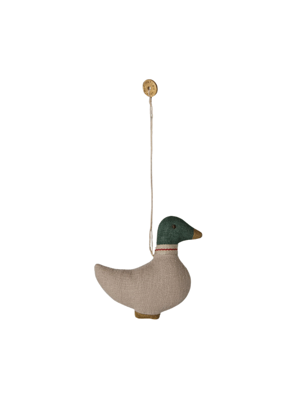 Ornament i stof - And (Grøn og Sand)
