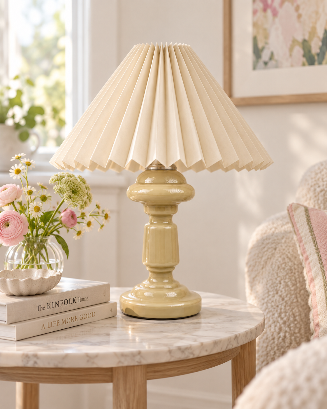 Alternative view of Bordlampe opalglas "Petro 1" (33 cm) - Cappuchino
