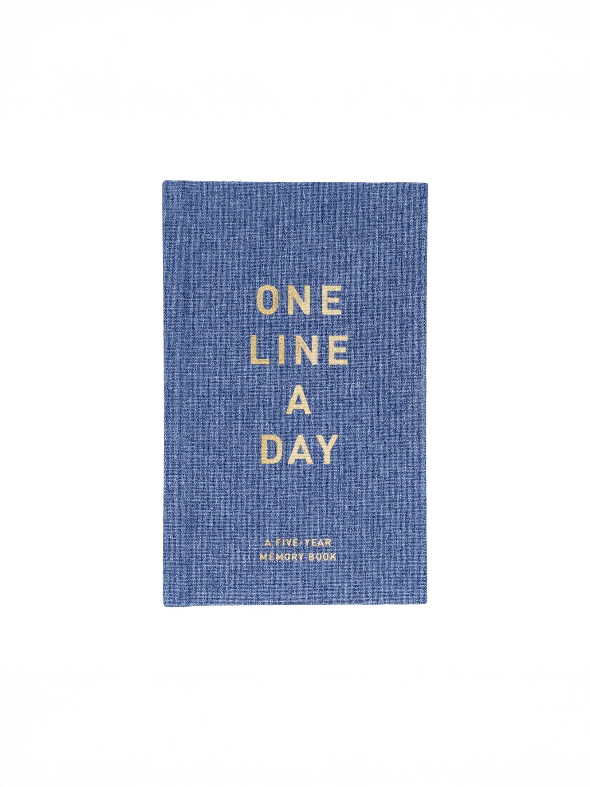 One Line a Day bog - Linned blå denim - Billede 2