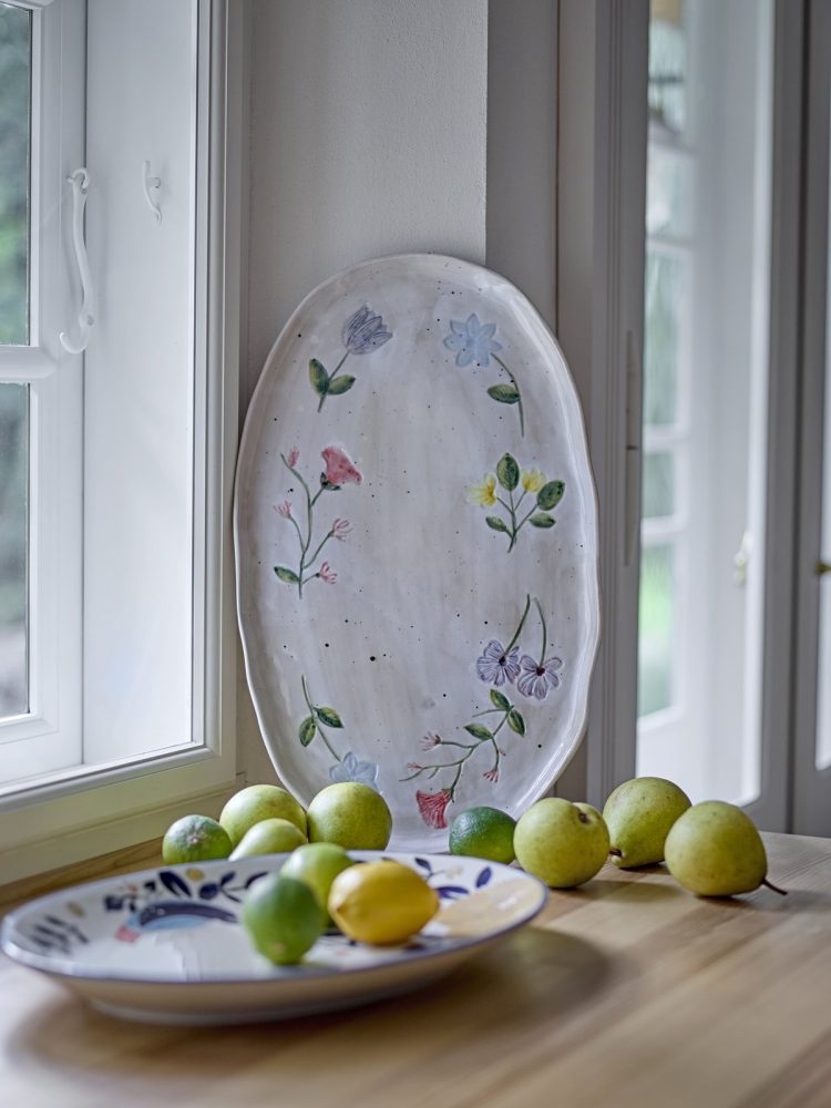 Serveringsfad "Camilla" med blomstermotiv - Billede 2