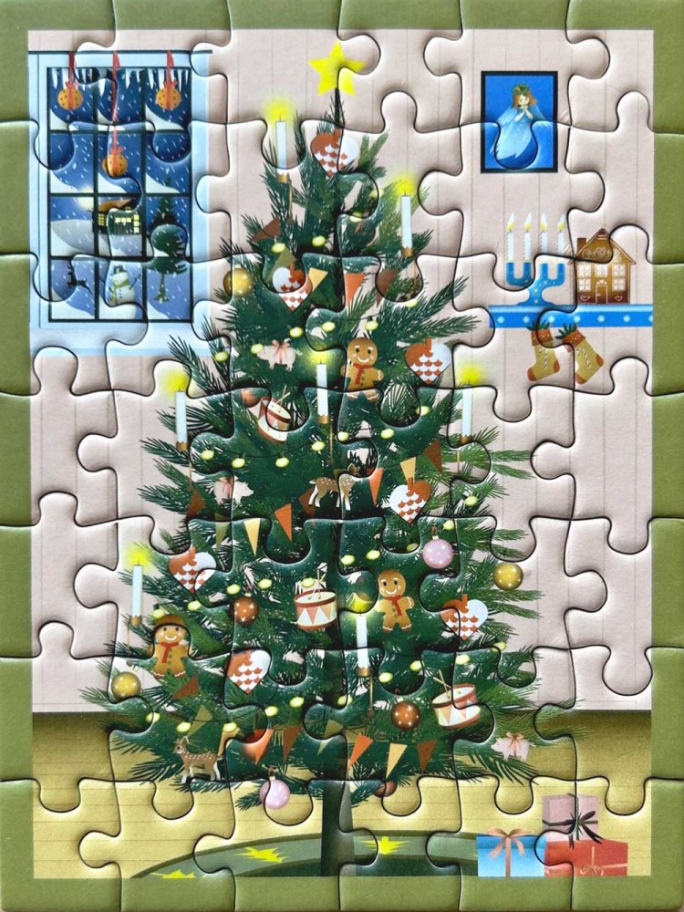 Mini puslespil - Christmas tree - Billede 2