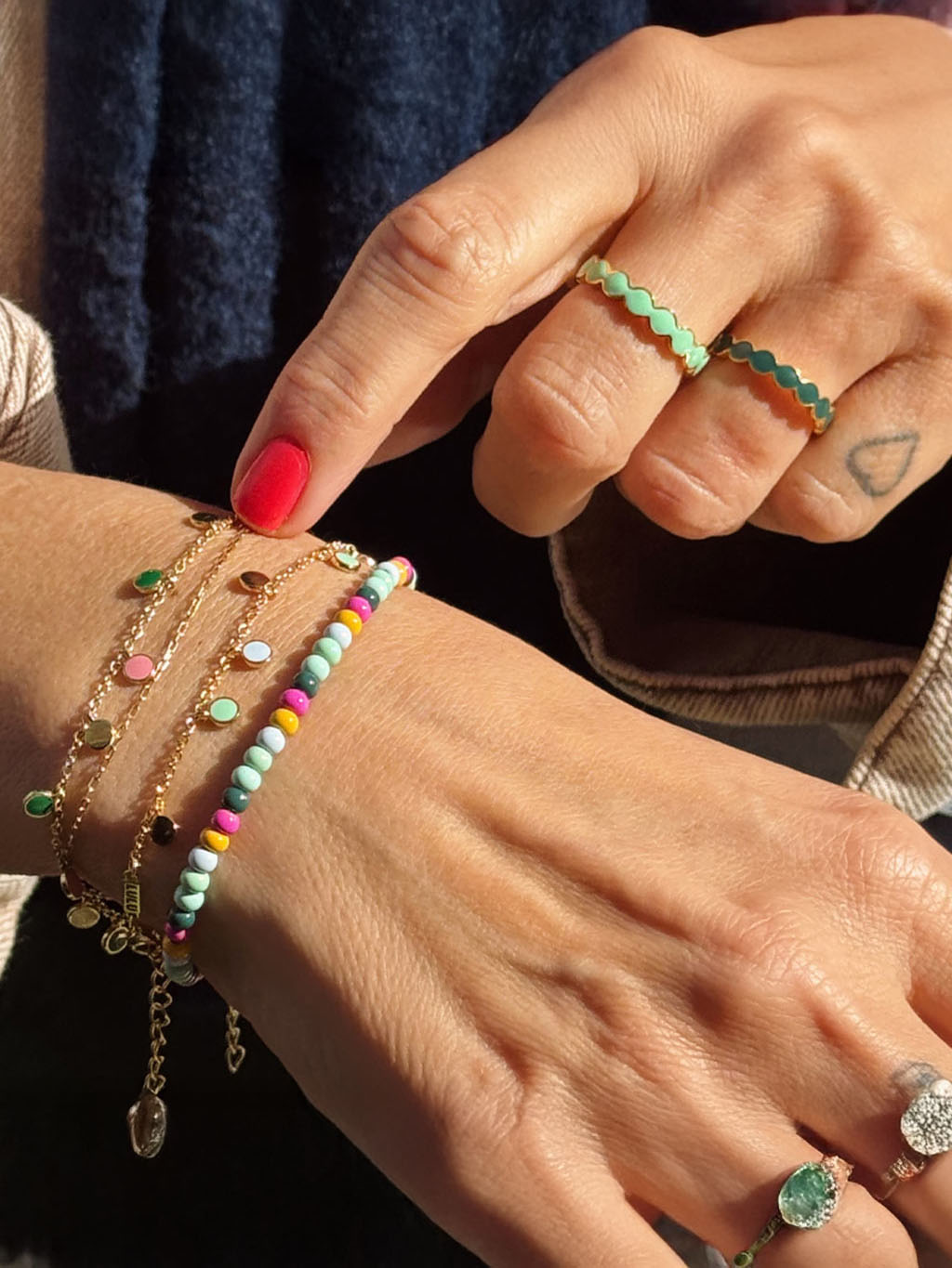 Alternative view of Boho Bracelet - Skyride Blue/Seasalt Green
