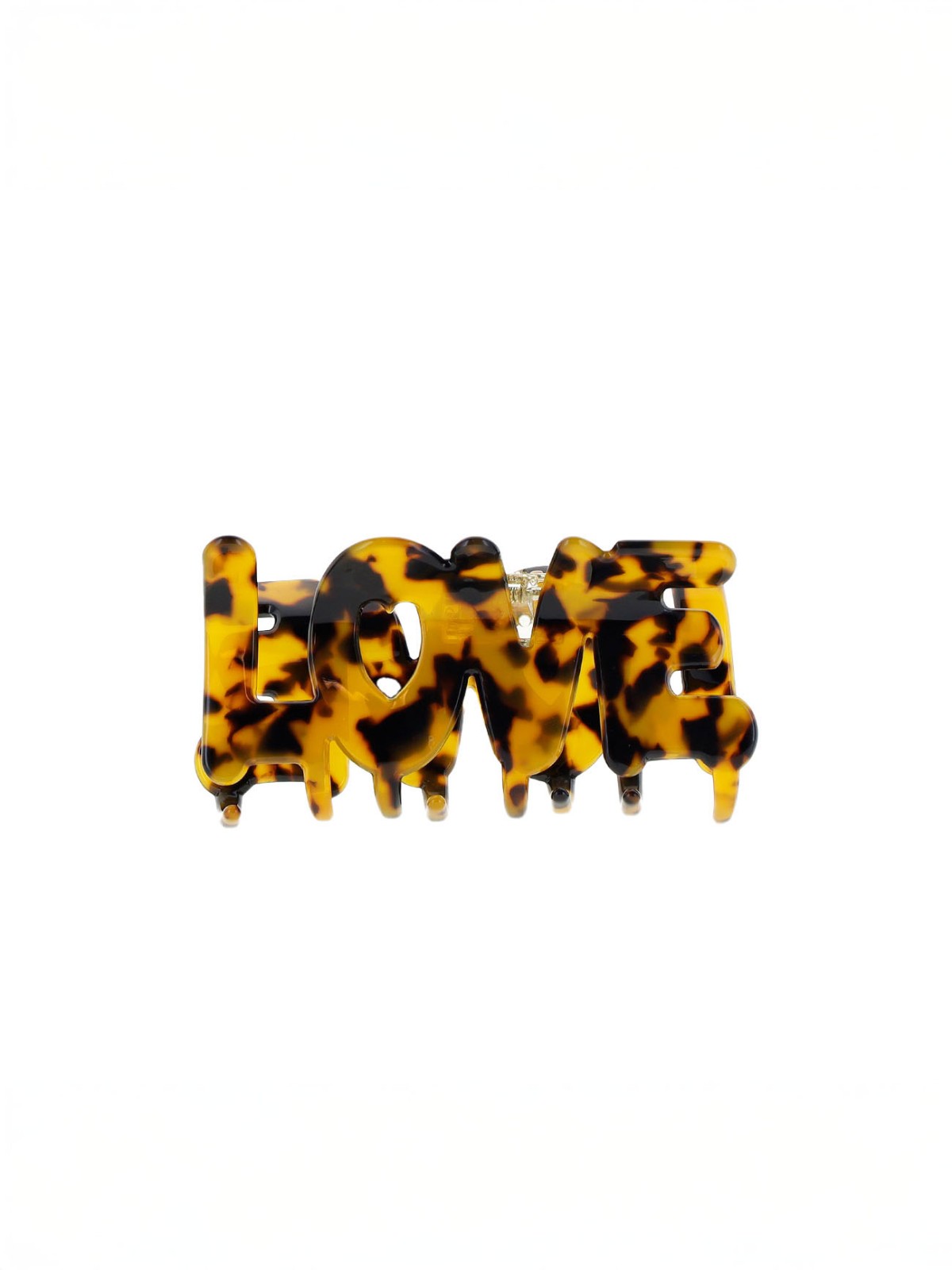 Hårklemme "LOVE" - Sort/brun