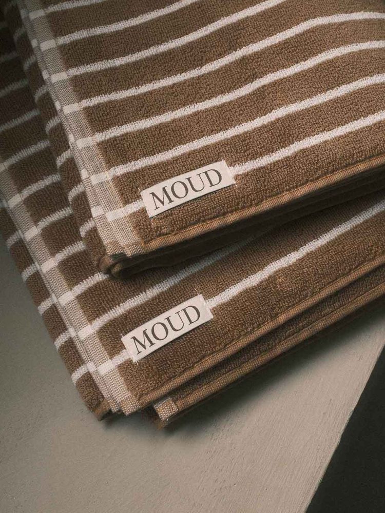 Håndklæde "Lino" – Stribet i Clay Brown - Billede 2