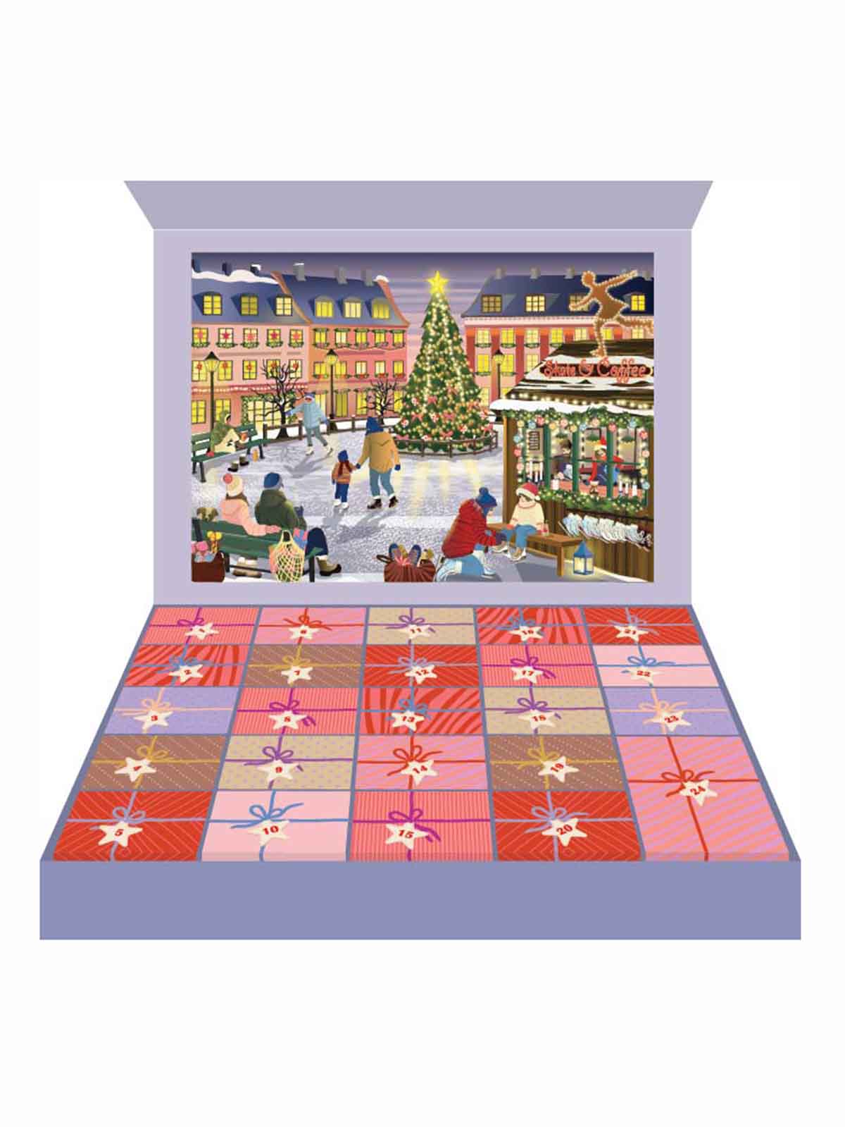 Puslespils kalender (24 stk) 1000 brikker - Skate & Coffee