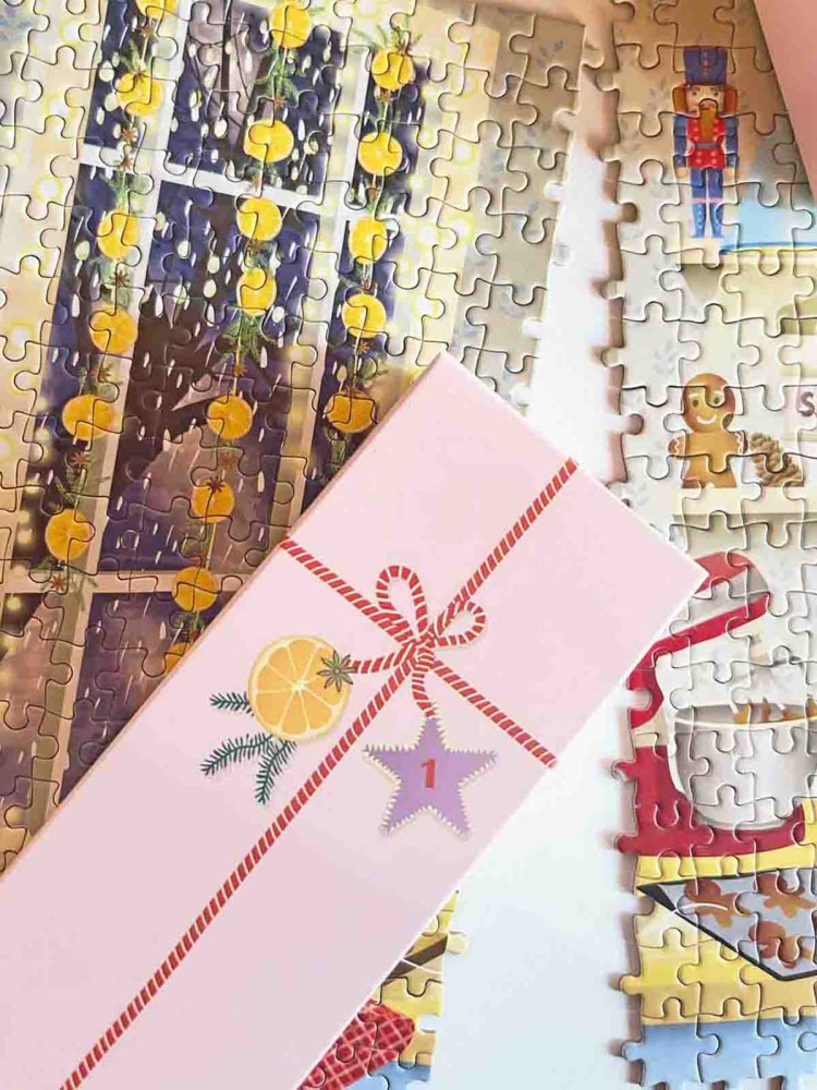 Puslespils advent kalender 1000 brikker - Sweet Christmas - Billede 8