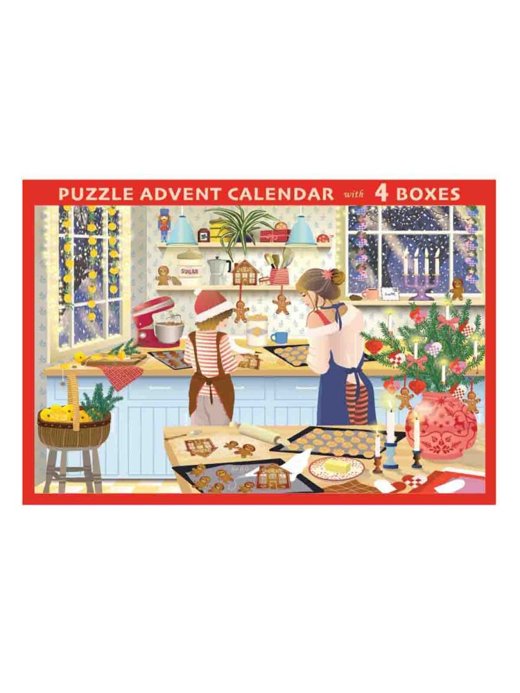 Puslespils advent kalender 1000 brikker - Sweet Christmas