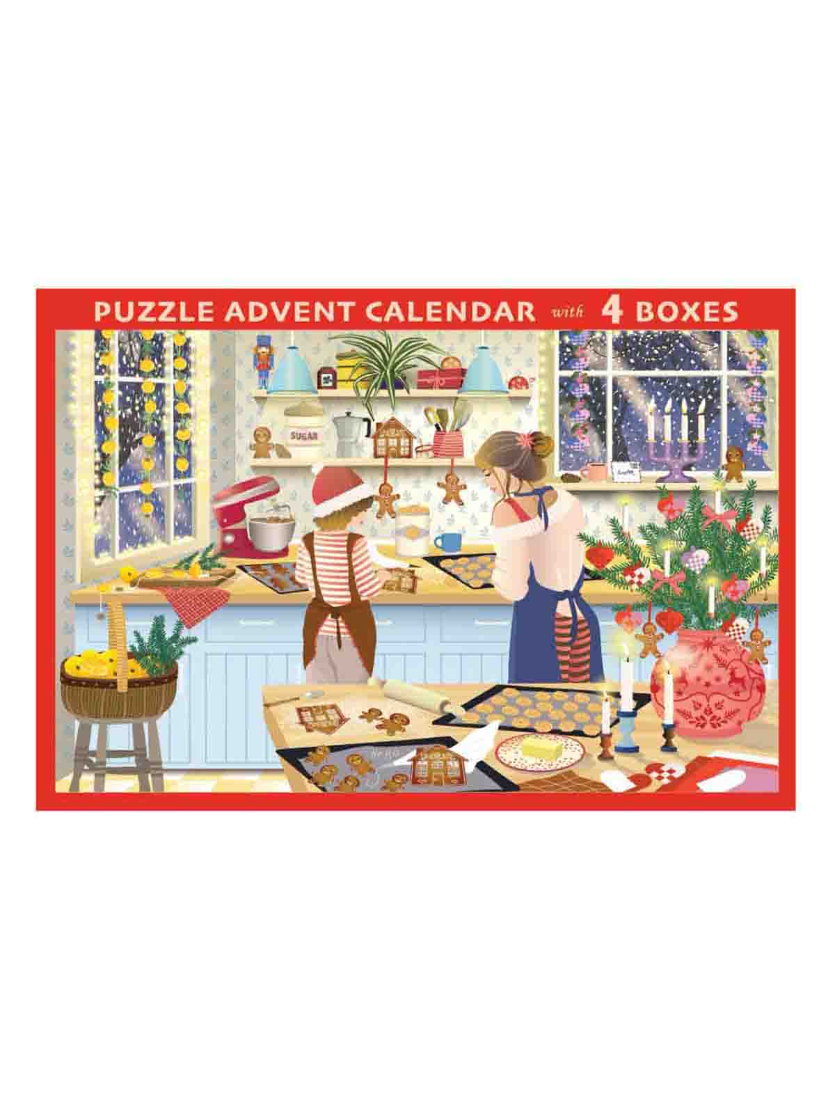 Puslespils advent kalender 1000 brikker - Sweet Christmas