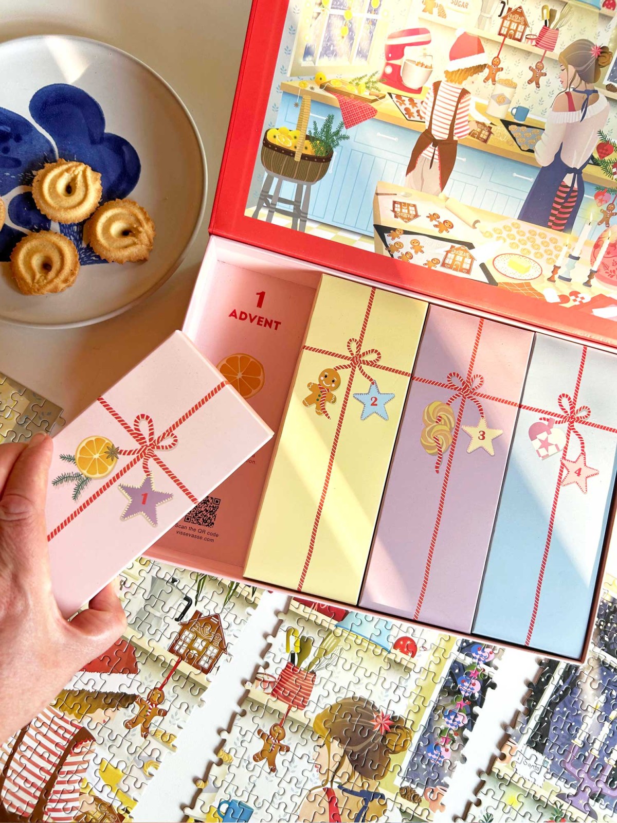 Alternative view of Puslespils advent kalender 1000 brikker - Sweet Christmas