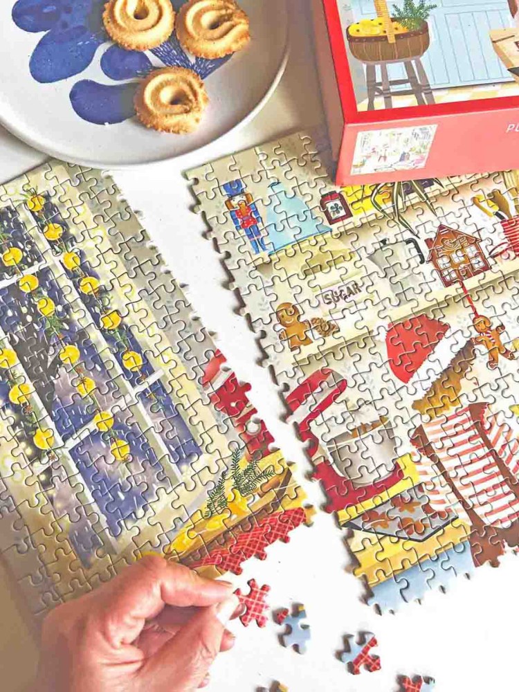 Puslespils advent kalender 1000 brikker - Sweet Christmas - Billede 3