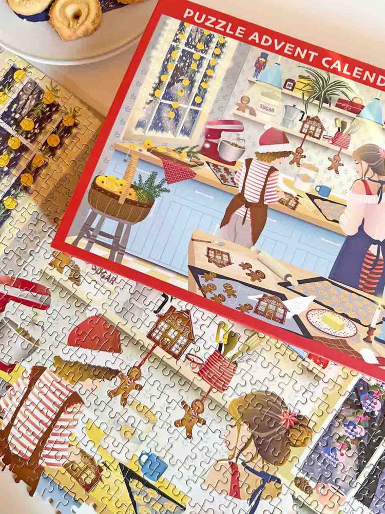 Puslespils advent kalender 1000 brikker - Sweet Christmas - Billede 6