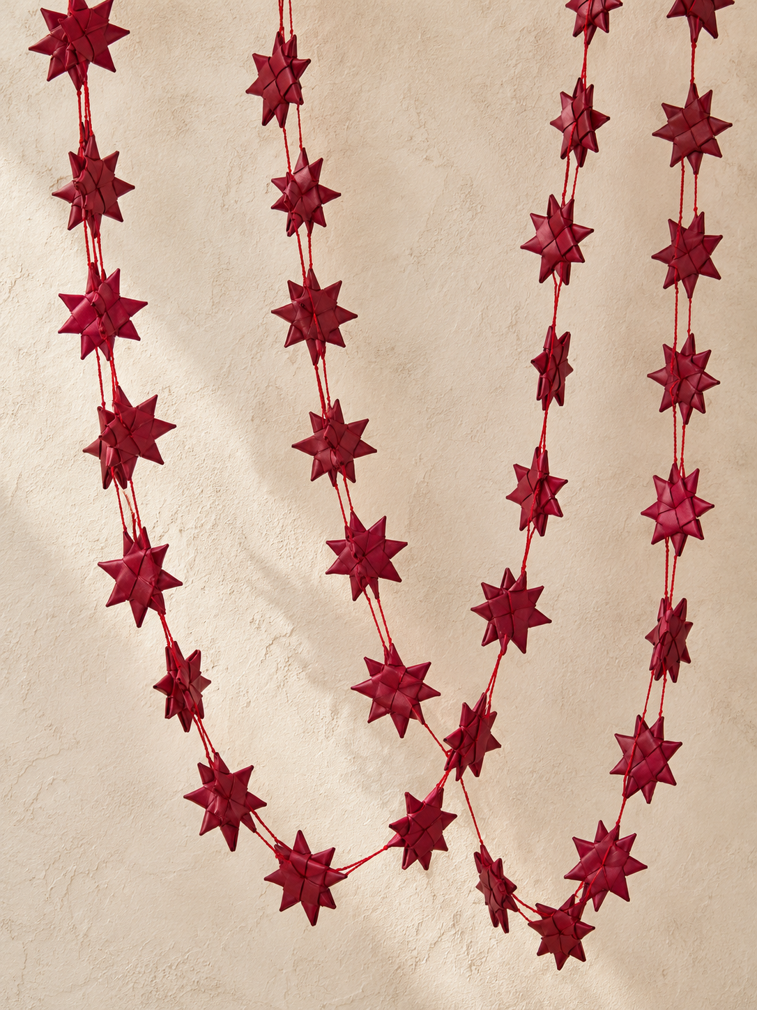 Guirlande "Stars on a string" XL (450 cm) - Rød