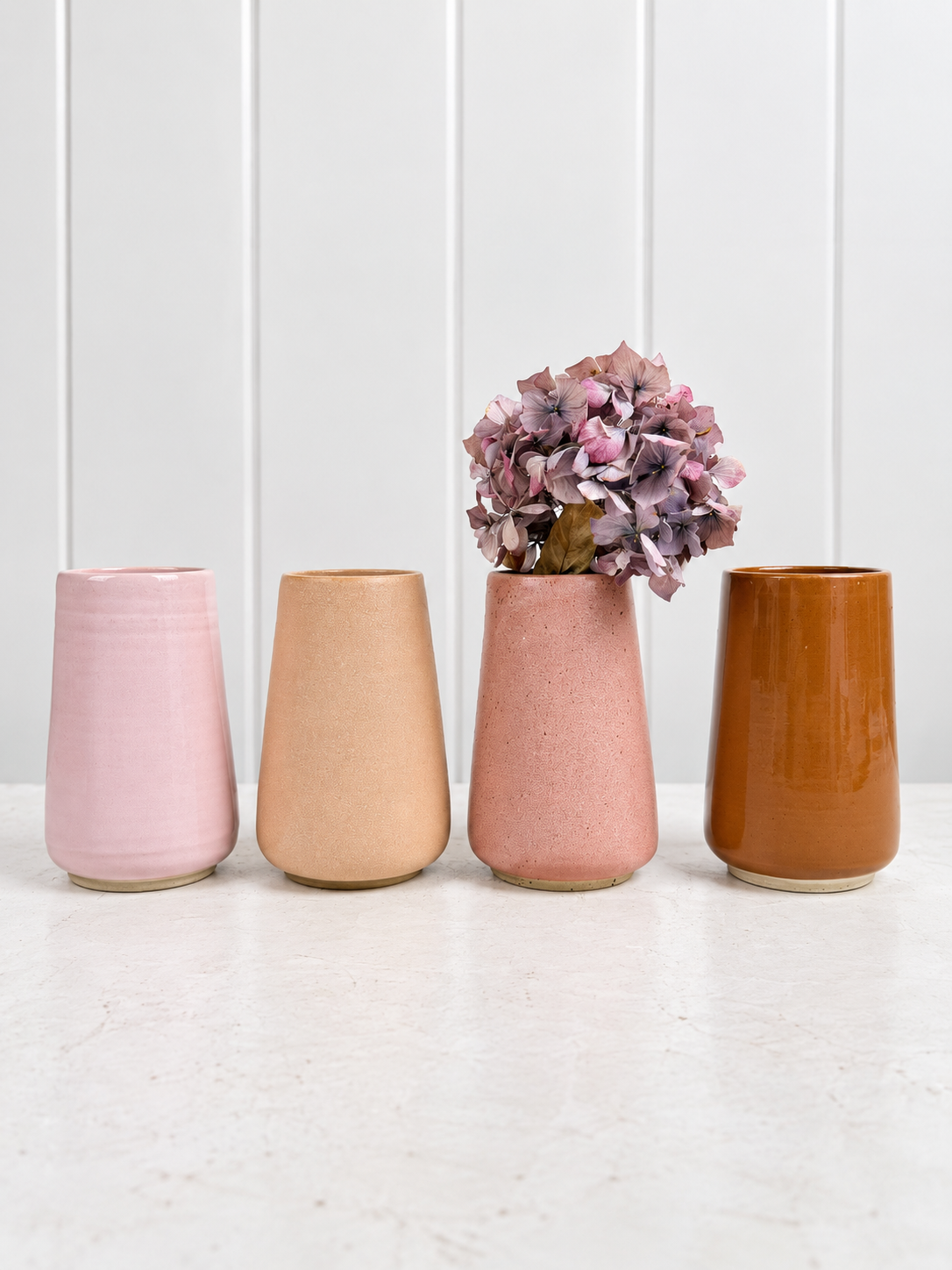 Keramik vase 13 cm - Flere farver