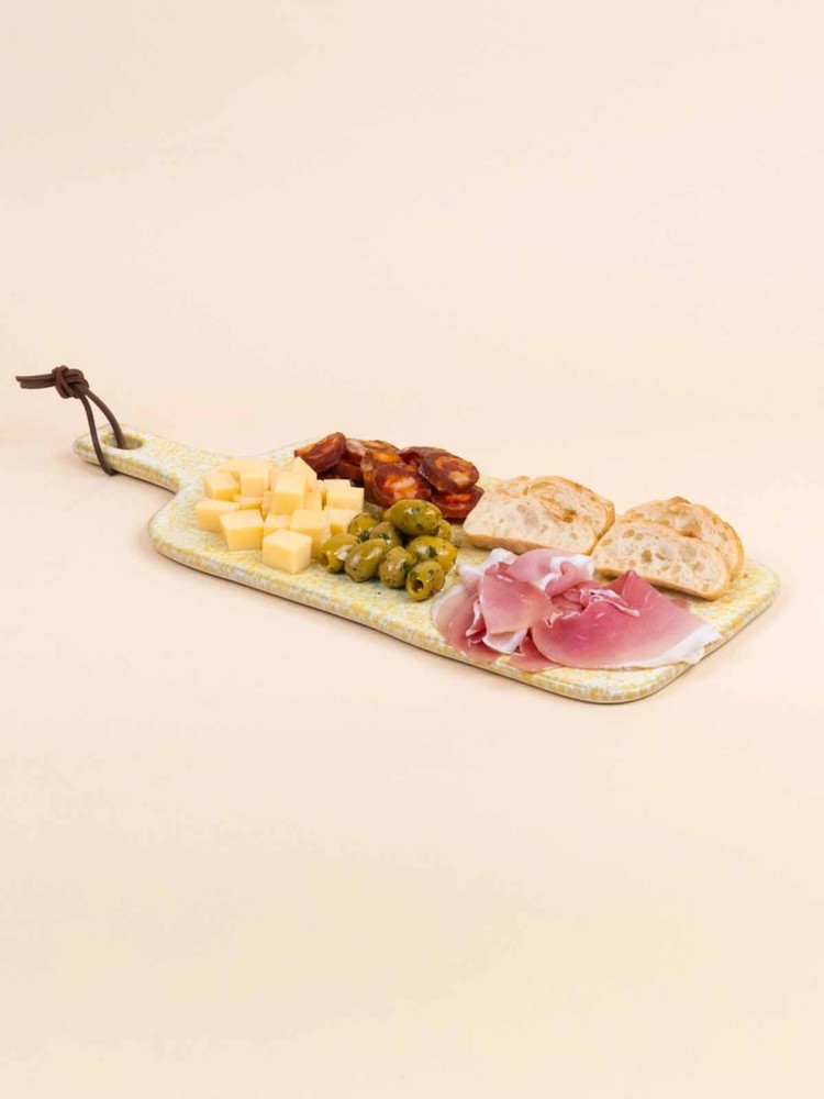 Serveringsfad i keramik (43 x 18) - Gul - Billede 2