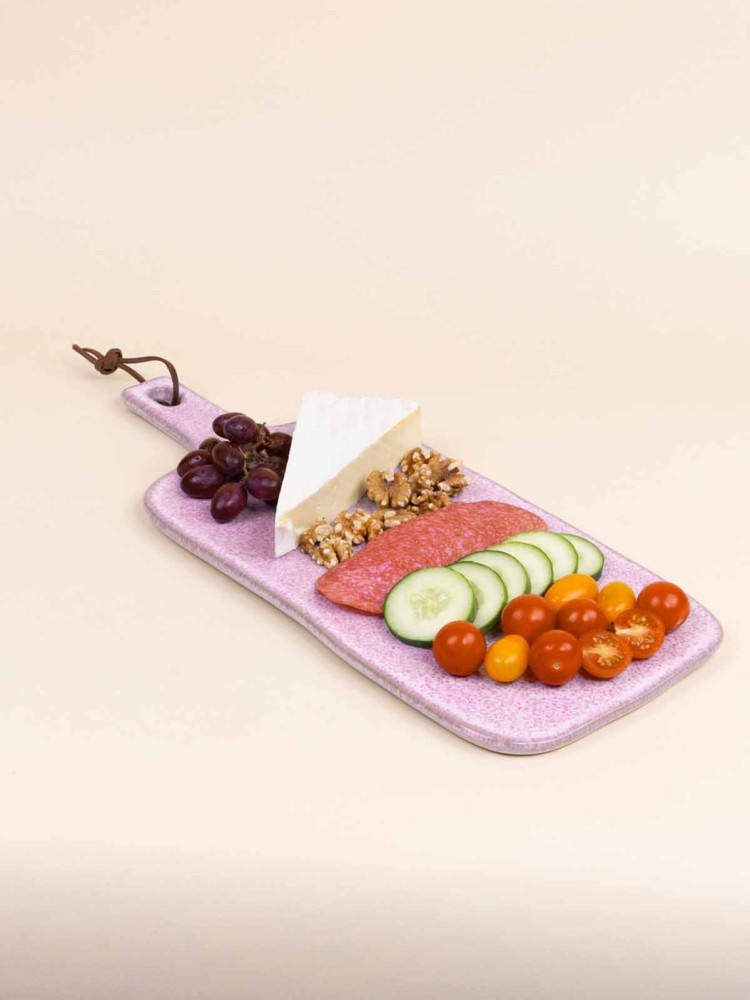 Serveringsfad i keramik (43 x 18) - Lilla - Billede 3