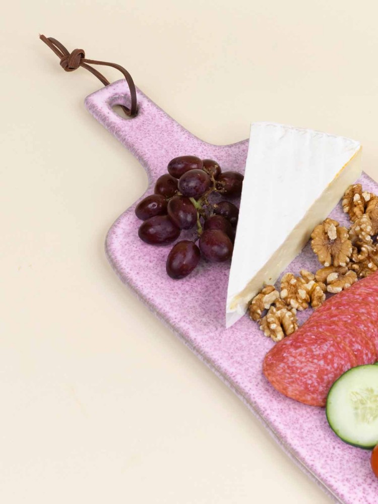 Serveringsfad i keramik (43 x 18) - Lilla - Billede 8