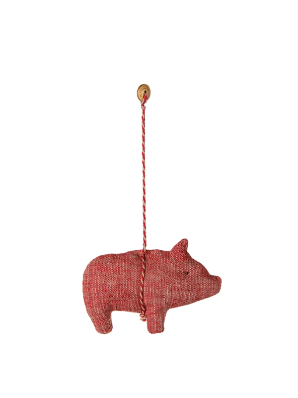Ornament i stof - Rød
